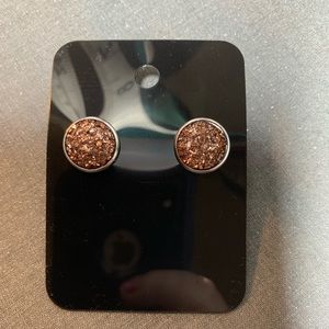 Faux druzy earrings